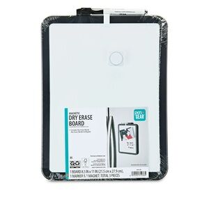 Pen+Gear Magnetic Dry Erase Board with Plastic Black Frame & Dry Erase Marker